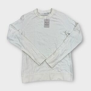 NWT Peter Millar Sweatshirt Women's XS White Crewneck Pullover Performance Sport